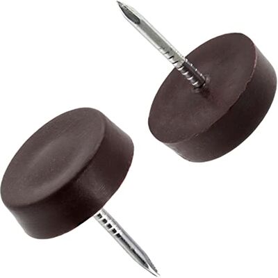 AERZETIX C65827 Lot de 100 patins coulissants pour pieds chaise avec clou rond Ø14 mm en plastique couleur café meuble table armoire commode lit accessoire protection sol canapé AERZETIX C65827 Lot de 100 patins coulissants pour pieds chaise avec clou rond Ø14 mm en plastique couleur café meuble table armoire commode lit accessoire protection sol canapé