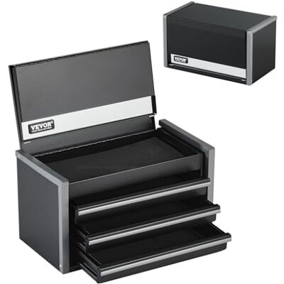 VEVOR Boîte à outils 218,4 x 118 x 120 mm avec 3 tiroirs Caisse à outils avec inserts en EVA et coussinets de pieds en polypropylène Acier robuste avec ouverture à roulement à billes et revêtement VEVOR Boîte à outils 218,4 x 118 x 120 mm avec 3 tiroirs Caisse à outils avec inserts en EVA et coussinets de pieds en polypropylène Acier robuste avec ouverture à roulement à billes et revêtement