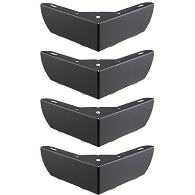 DYYEUAVT Lot de 4 pieds de meubles à roulement à billes en métal avec trois pointes triangulaires pour meubles DIY (Noir) DYYEUAVT Lot de 4 pieds de meubles à roulement à billes en métal avec trois pointes triangulaires pour meubles DIY (Noir)
