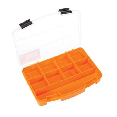 Perel Boîte d’assortiment, boîte de rangement en plastique, 9 compartiments fixes, couvercle transparent, empilable, format moyen, pour vis écrous clous, petites pièces, atelier et loisirs Perel Boîte d’assortiment, boîte de rangement en plastique, 9 compartiments fixes, couvercle transparent, empilable, format moyen, pour vis écrous clous, petites pièces, atelier et loisirs