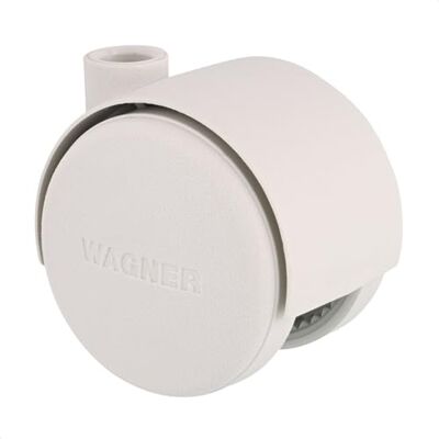 WAGNER 01600401 Roulette pivotante pour meuble Rigide Diamètre : 40 mm Hauteur : 45 mm Blanc papyrus Charge maximale : 35 kg WAGNER 01600401 Roulette pivotante pour meuble Rigide Diamètre : 40 mm Hauteur : 45 mm Blanc papyrus Charge maximale : 35 kg