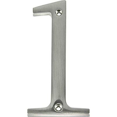 Hillman Distinctions by 843321 Numéro de maison 10,2 cm Nickel brossé Montage encastré Hillman Distinctions by 843321 Numéro de maison 10,2 cm Nickel brossé Montage encastré