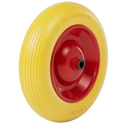 WilTec Roue complète increvable 3.50-8 pour Diable – 365 x 82 mm – en PU/Polyuréthane – profil rainuré – Capacité de charge max. 130 kg – pour Brouette Chariot WilTec Roue complète increvable 3.50-8 pour Diable – 365 x 82 mm – en PU/Polyuréthane – profil rainuré – Capacité de charge max. 130 kg – pour Brouette Chariot