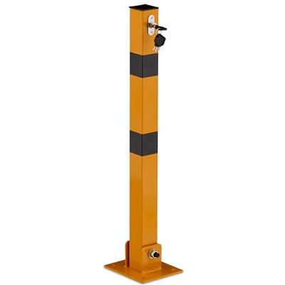 Relaxdays Poteau de barrière pliable en acier Hauteur : 65 cm Verrouillable Poteau de stationnement carré Jaune/noir Relaxdays Poteau de barrière pliable en acier Hauteur : 65 cm Verrouillable Poteau de stationnement carré Jaune/noir