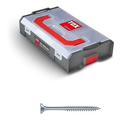TOX L-BOXX Mini vis pour panneaux d'aggloméré 4,5 + 5 mm assortiment TX, adaptables individuellement, encliquetables entre elles, vis à bois avec entraînement TX incluses, 260 pces, 094903208 TOX L-BOXX Mini vis pour panneaux d'aggloméré 4,5 + 5 mm assortiment TX, adaptables individuellement, encliquetables entre elles, vis à bois avec entraînement TX incluses, 260 pces, 094903208
