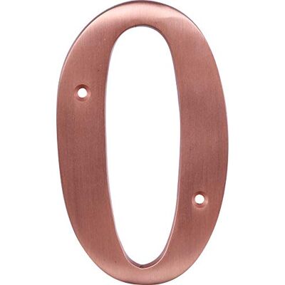 HILLMAN Distinctions Distinctions 90590 Numéro de maison en cuivre brossé 0, 12,7 cm HILLMAN Distinctions Distinctions 90590 Numéro de maison en cuivre brossé 0, 12,7 cm