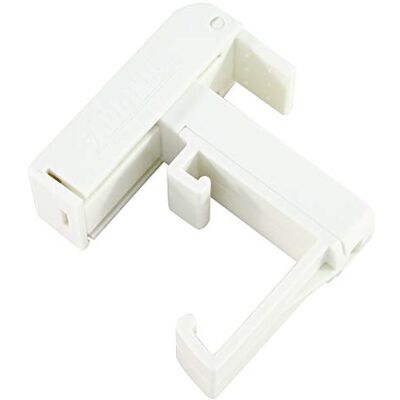 Gardinia Support à clipser pour Store Vénitien 2 Pièce Montage sans perceuse ni vis Blanc Plastique Réglage de 6-30 mm Gardinia Support à clipser pour Store Vénitien 2 Pièce Montage sans perceuse ni vis Blanc Plastique Réglage de 6-30 mm