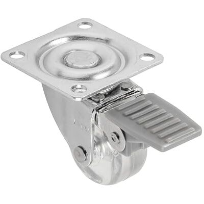 GTV Roue pivotante pour meubles avec frein KMA 35, rotation 360, plaque de montage, silencieuse et anti-rayures, Ø35 mm, portée 25 kg, transparente GTV Roue pivotante pour meubles avec frein KMA 35, rotation 360, plaque de montage, silencieuse et anti-rayures, Ø35 mm, portée 25 kg, transparente