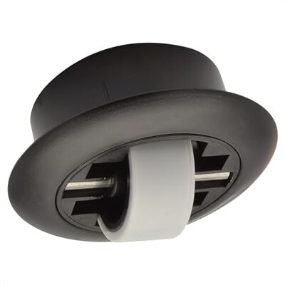 WAGNER 01707201 Roulette fixe souple Ø 27 mm, boîtier en plastique noir Ø 55/40 x 17/14 mm, tige en métal, charge maximale 50 kg, fabriquée en Allemagne WAGNER 01707201 Roulette fixe souple Ø 27 mm, boîtier en plastique noir Ø 55/40 x 17/14 mm, tige en métal, charge maximale 50 kg, fabriquée en Allemagne