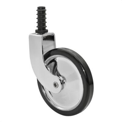 WAGNER 01908401 Roulette pour chariot à thé design – Diamètre 75 mm, hauteur 90 mm, noir/chromé, tige + douille Ø 11 mm, capacité de charge 35 kg WAGNER 01908401 Roulette pour chariot à thé design – Diamètre 75 mm, hauteur 90 mm, noir/chromé, tige + douille Ø 11 mm, capacité de charge 35 kg