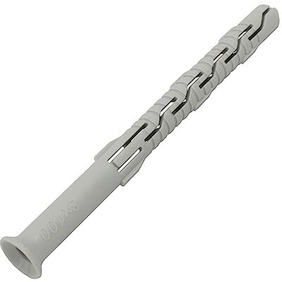 AERZETIX C67079 Lot de 50 chevilles universelles diamètre 8 x 100 mm avec col biseauté/fraisé – En polyamide – Fixation de maçonnerie, béton, brique, parpaing, bâtiment, construction AERZETIX C67079 Lot de 50 chevilles universelles diamètre 8 x 100 mm avec col biseauté/fraisé – En polyamide – Fixation de maçonnerie, béton, brique, parpaing, bâtiment, construction