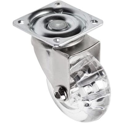 GTV Roulette pour meubles Brazylia sans blocage Roulettes pivotantes pour meubles Acier/PC/PU Diamètre 50 mm Roues pivotantes à 360 degrés Charge totale par rouleau 40 kg Transparentes GTV Roulette pour meubles Brazylia sans blocage Roulettes pivotantes pour meubles Acier/PC/PU Diamètre 50 mm Roues pivotantes à 360 degrés Charge totale par rouleau 40 kg Transparentes