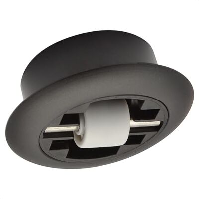 WAGNER 01707101 Roulette fixe souple Ø 15 mm, boîtier en plastique noir Ø 55/40 x 17/8 mm, tige en métal, charge maximale 50 kg, fabriquée en Allemagne WAGNER 01707101 Roulette fixe souple Ø 15 mm, boîtier en plastique noir Ø 55/40 x 17/8 mm, tige en métal, charge maximale 50 kg, fabriquée en Allemagne