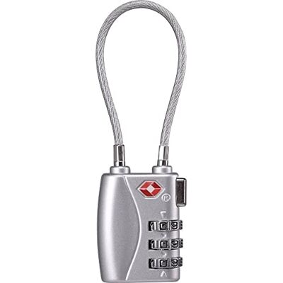 sygonix SY-5044450 Câble antivol 33 mm TSA argenté Serrure à combinaison sygonix SY-5044450 Câble antivol 33 mm TSA argenté Serrure à combinaison