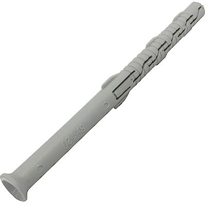 AERZETIX C67080 Lot de 50 chevilles universelles Ø 8 x 120 mm avec col biseauté/fraisé En polyamide Fixation maçonnerie béton brique parpaing bâtiment vis construction AERZETIX C67080 Lot de 50 chevilles universelles Ø 8 x 120 mm avec col biseauté/fraisé En polyamide Fixation maçonnerie béton brique parpaing bâtiment vis construction