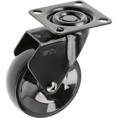 GTV CALIBRO Roulettes pivotantes pour meubles sans frein Diamètre 75 mm en plastique et acier Noir GTV CALIBRO Roulettes pivotantes pour meubles sans frein Diamètre 75 mm en plastique et acier Noir