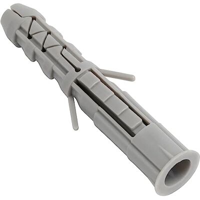 AERZETIX C67100 Lot de 100 chevilles classiques Ø10 x 60 mm avec bride Polyamide, maçonnerie, fixation béton brique bloc de ciment, travail bâtiment vis construction AERZETIX C67100 Lot de 100 chevilles classiques Ø10 x 60 mm avec bride Polyamide, maçonnerie, fixation béton brique bloc de ciment, travail bâtiment vis construction