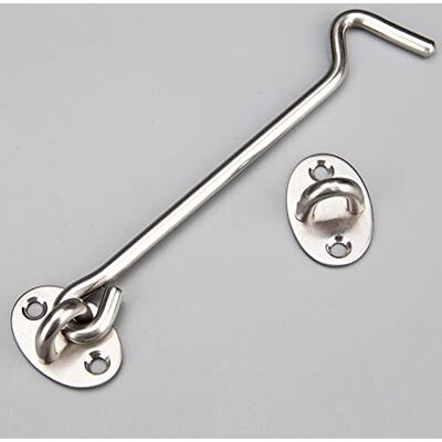 MOTT Crochet extra long et œillet de cabine, entrebâilleur de fenêtre en métal, support de porte en acier inoxydable pour porte, placard, armoire MOTT Crochet extra long et œillet de cabine, entrebâilleur de fenêtre en métal, support de porte en acier inoxydable pour porte, placard, armoire