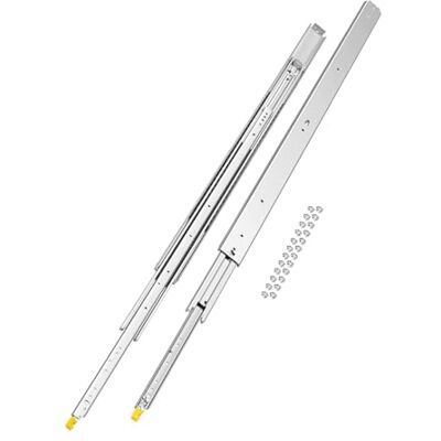 VEVOR 1 paire de rails de tiroir à extension complète 1422 mm, capacité de charge de 226 kg, design à double verrouillage, rails télescopiques montés sur le côté pour étagères, armoires, tiroirs VEVOR 1 paire de rails de tiroir à extension complète 1422 mm, capacité de charge de 226 kg, design à double verrouillage, rails télescopiques montés sur le côté pour étagères, armoires, tiroirs