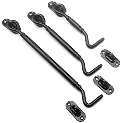 MOTT Entrebâilleur de fenêtre à crochet et à œillet en acier inoxydable robuste pour battant, porte, fenêtre MOTT Entrebâilleur de fenêtre à crochet et à œillet en acier inoxydable robuste pour battant, porte, fenêtre
