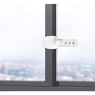 MOTT Entrebâilleur de fenêtre coulissante Adjurable, verrouillage de sécurité pour porte coulissante, placard, armoire, sécurité enfant MOTT Entrebâilleur de fenêtre coulissante Adjurable, verrouillage de sécurité pour porte coulissante, placard, armoire, sécurité enfant