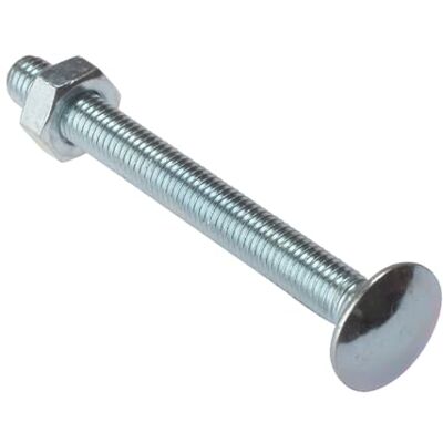 Forgefix Lot de 10 boulons et écrous de carrosserie ZP M8 x 130 mm Forgefix Lot de 10 boulons et écrous de carrosserie ZP M8 x 130 mm