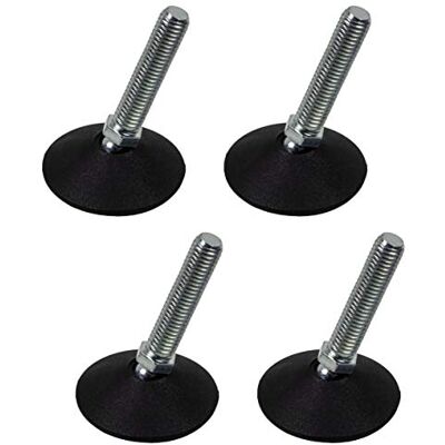 Gedotec Vis de Réglage Pieds Ajustables Niveleurs de Montage au Sol pour Meubles et Machines Capacité de Charge de 500 kg Vis, Écrou et Rotule en Acier Galvanisé M10 x 45 mm Lot de 4 Gedotec Vis de Réglage Pieds Ajustables Niveleurs de Montage au Sol pour Meubles et Machines Capacité de Charge de 500 kg Vis, Écrou et Rotule en Acier Galvanisé M10 x 45 mm Lot de 4