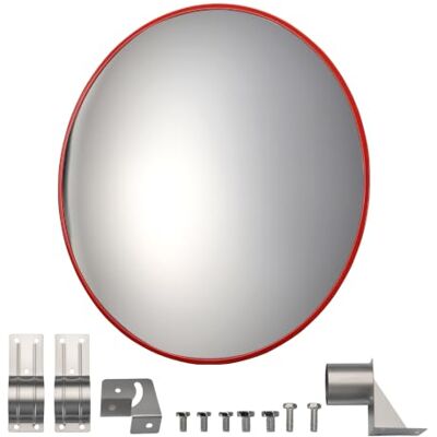 WilTec Miroir Convexe Circulation 80 cm Champ de vision de 160°-160° Miroir traffic Sécurité routière Outdoor Indoor Miroir routier Polycarbonate solide Surveillance Rue Magasin WilTec Miroir Convexe Circulation 80 cm Champ de vision de 160°-160° Miroir traffic Sécurité routière Outdoor Indoor Miroir routier Polycarbonate solide Surveillance Rue Magasin