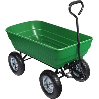 WilTec Chariot de jardin à main – 1170 x 575 x 620 mm – Volume 125 L – Capacité de charge 350 kg – avec Benne basculante et 4 Roues – Remorque Brouette jardinerie WilTec Chariot de jardin à main – 1170 x 575 x 620 mm – Volume 125 L – Capacité de charge 350 kg – avec Benne basculante et 4 Roues – Remorque Brouette jardinerie
