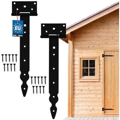KOTARBAU ® Lot de 2 crochets en forme de croix 300 mm décoratifs avec revêtement par poudre Noir KOTARBAU ® Lot de 2 crochets en forme de croix 300 mm décoratifs avec revêtement par poudre Noir