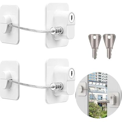 GIUSOBG Lot de 2 cadenas de réfrigérateur pour enfants avec adhésif puissant, sans perçage, serrure pour réfrigérateur avec clé, pour réfrigérateur, tiroir, armoires (carré blanc) GIUSOBG Lot de 2 cadenas de réfrigérateur pour enfants avec adhésif puissant, sans perçage, serrure pour réfrigérateur avec clé, pour réfrigérateur, tiroir, armoires (carré blanc)