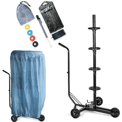 Cartrend Chariot à roues - Pour jantes jusqu'à 255mm, avec housse, stable, cadre en acier Cartrend Chariot à roues - Pour jantes jusqu'à 255mm, avec housse, stable, cadre en acier