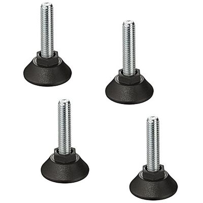 Gedotec Lot de 4 pieds de réglage en métal Vis de réglage M10 Vis de réglage pour pieds de table M10 x 50 mm Vis de réglage réglables en hauteur Acier galvanisé Pieds de machine pour Gedotec Lot de 4 pieds de réglage en métal Vis de réglage M10 Vis de réglage pour pieds de table M10 x 50 mm Vis de réglage réglables en hauteur Acier galvanisé Pieds de machine pour