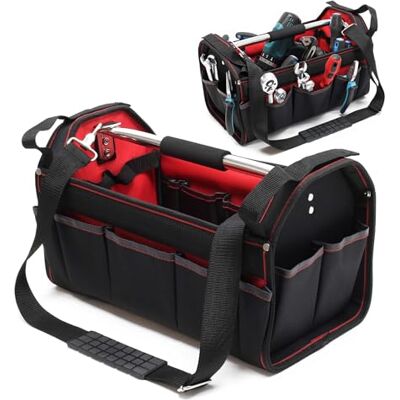 WilTec Sac à outils Taille L Bandoulière réglable et Poignée Poches intérieures et extérieures Porte-outils WilTec Sac à outils Taille L Bandoulière réglable et Poignée Poches intérieures et extérieures Porte-outils