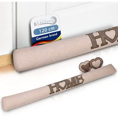 Beautissu Tuuli Bas de Porte 120 cm Poids 1,2 kg en Coton – comme Boudin de Porte ou Boudin de Fenêtre Contre Le Froid – Coussin de Porte Crème Robuste avec Remplissage et Tenue Ferme Beautissu Tuuli Bas de Porte 120 cm Poids 1,2 kg en Coton – comme Boudin de Porte ou Boudin de Fenêtre Contre Le Froid – Coussin de Porte Crème Robuste avec Remplissage et Tenue Ferme