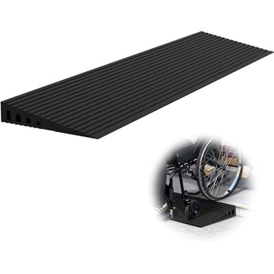 XARILK Rampes de seuil de 4 cm pour portes, capacité de charge de 1000 kg, 90 cm de large, rampe de fauteuil roulant réglable et découpable pour portes, trottoirs, balayeuses, scooters électriques XARILK Rampes de seuil de 4 cm pour portes, capacité de charge de 1000 kg, 90 cm de large, rampe de fauteuil roulant réglable et découpable pour portes, trottoirs, balayeuses, scooters électriques