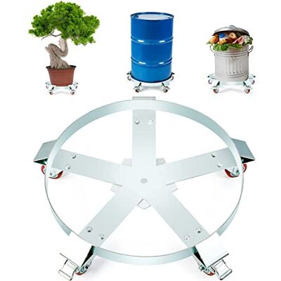 VEVOR Porte-Fût 250 L Chariot à Baril Capacité de Charge 567 kg Plateau Roulant avec 5 Roulettes Pivotantes Cadre Acier Socle Rouleur Outil pour Manutention Fûts Tambours Bidons Huile Entrepôts Usines VEVOR Porte-Fût 250 L Chariot à Baril Capacité de Charge 567 kg Plateau Roulant avec 5 Roulettes Pivotantes Cadre Acier Socle Rouleur Outil pour Manutention Fûts Tambours Bidons Huile Entrepôts Usines