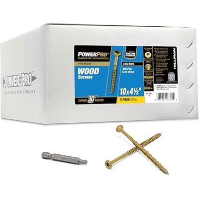Power Pro Hillman 967783 Lot de 800 vis à bois d'extérieur de qualité supérieure, 25,4 x 10,4 cm Power Pro Hillman 967783 Lot de 800 vis à bois d'extérieur de qualité supérieure, 25,4 x 10,4 cm