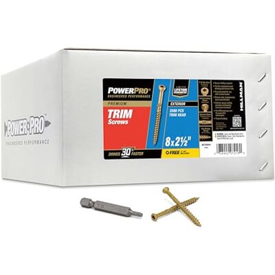 Power Pro Hillman 967886 Vis pour garniture extérieure 1/4 de fût 8 x 2 1/2 Power Pro Hillman 967886 Vis pour garniture extérieure 1/4 de fût 8 x 2 1/2