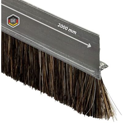 Gedotec Joint-Brosse Anti-Courant d'air pour Portes Longueur: 2 m 1 Pièce Joints de Sol à Visser en CRIN de Cheval Gedotec Joint-Brosse Anti-Courant d'air pour Portes Longueur: 2 m 1 Pièce Joints de Sol à Visser en CRIN de Cheval