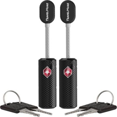 TravelMore Lot de 2 cadenas à bagages approuvés par la TSA avec clés pour voyage – Mini cadenas à clé flexible ultra sécurisé et matériau en alliage de zinc métallique – Noir TravelMore Lot de 2 cadenas à bagages approuvés par la TSA avec clés pour voyage – Mini cadenas à clé flexible ultra sécurisé et matériau en alliage de zinc métallique – Noir