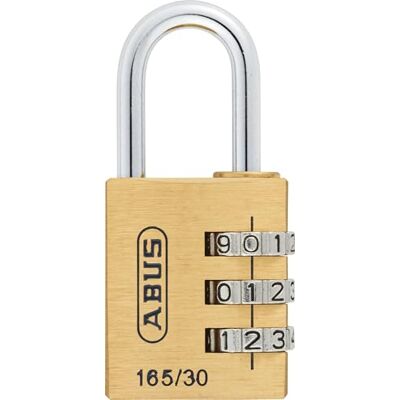 ABUS 165/30 Cadenas à combinaison Laiton, Laiton ABUS 165/30 Cadenas à combinaison Laiton, Laiton