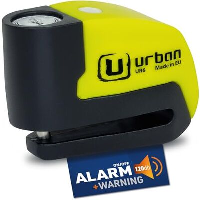 urban UR6 Antivol Moto, Bloque Disque avec Alarme intelligent Plus Efficace Hi-Tech, 120dB, LED, Warning, Sensibilité A+, Trés Étanche, Batterie Long Durée, Cadenas Bloc 6mm Universel Scooter Vélo urban UR6 Antivol Moto, Bloque Disque avec Alarme intelligent Plus Efficace Hi-Tech, 120dB, LED, Warning, Sensibilité A+, Trés Étanche, Batterie Long Durée, Cadenas Bloc 6mm Universel Scooter Vélo
