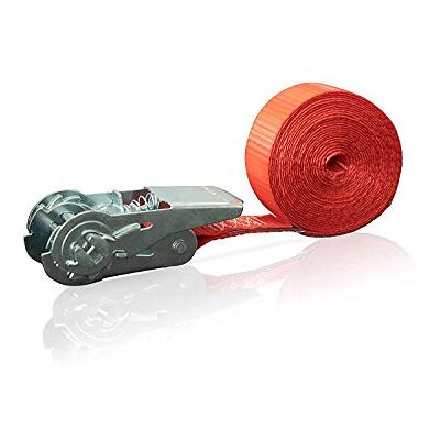 Dolezych Sangle d'arrimage à cliquet, 1 pièce, 700 daN, longueur : 4 m, couleur : rouge Dolezych Sangle d'arrimage à cliquet, 1 pièce, 700 daN, longueur : 4 m, couleur : rouge