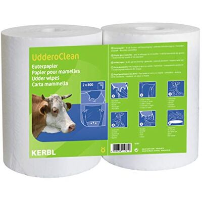 Kerbl UdderoClean Lot de 2 paquets de 800 feuilles de papier pour nettoyage humide Kerbl UdderoClean Lot de 2 paquets de 800 feuilles de papier pour nettoyage humide