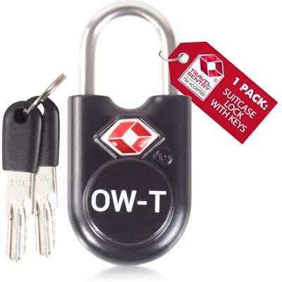 OW-Travel Cadenas Clé Valise Avion, Petit Cadenas TSA à Clé Noir 1 Pc Cadenas TSA valise avion pour bagages, casiers, sacs à dos, camping, mini cadenas valise clé antivol pour voyage avion USA OW-Travel Cadenas Clé Valise Avion, Petit Cadenas TSA à Clé Noir 1 Pc Cadenas TSA valise avion pour bagages, casiers, sacs à dos, camping, mini cadenas valise clé antivol pour voyage avion USA