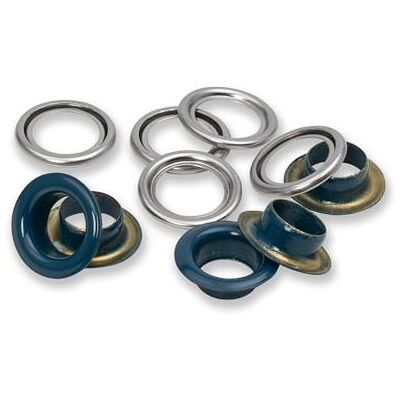 Prym 542543 Lot de 20 œillets avec rondelles Bleu marine/argenté Ø 11 mm Prym 542543 Lot de 20 œillets avec rondelles Bleu marine/argenté Ø 11 mm