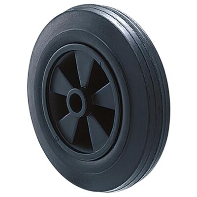 WAGNER Roue à disque plein Diamètre 200 x 45 mm, trou d'axe Ø 20 mm, plastique, noir, capacité de charge 150 kg 03820001 WAGNER Roue à disque plein Diamètre 200 x 45 mm, trou d'axe Ø 20 mm, plastique, noir, capacité de charge 150 kg 03820001