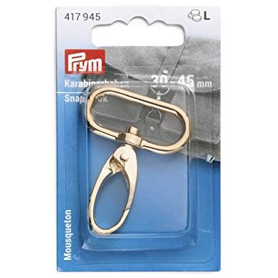 Prym 417945 Mousqueton doré 30 x 45 mm en alliage de zinc 30 x 40 mm Prym 417945 Mousqueton doré 30 x 45 mm en alliage de zinc 30 x 40 mm