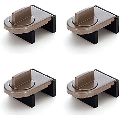 MOTT Lot de 4 verrous de fenêtre réglables pour rail coulissant, sans vis, sans perçage, serrure de fenêtre universelle pour UPVC, bois, alliage d'aluminium MOTT Lot de 4 verrous de fenêtre réglables pour rail coulissant, sans vis, sans perçage, serrure de fenêtre universelle pour UPVC, bois, alliage d'aluminium